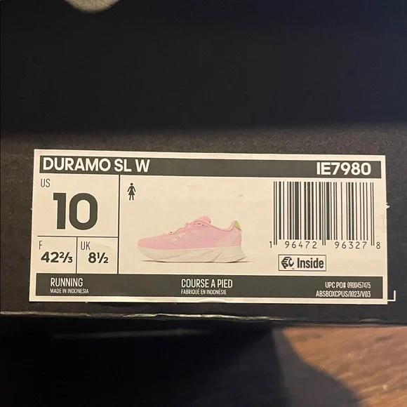 Adidas Pink Duramo Sneakers with White and Green Accents - Picture 2 of 5